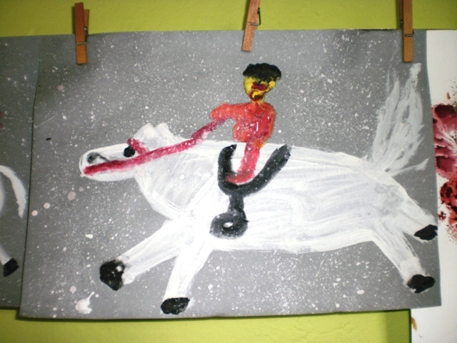 Martin na bílém koni